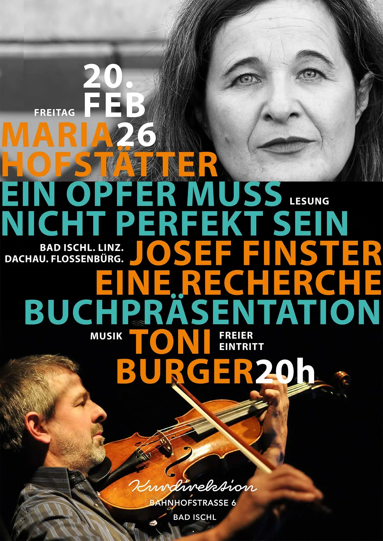 Finster Veranstaltungsflyer